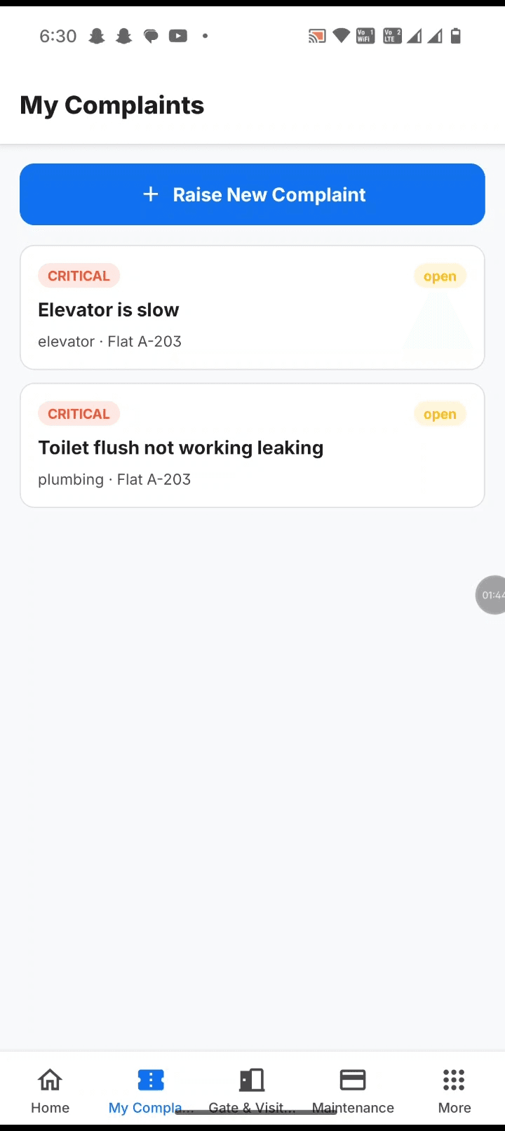 Complaints & Issue Tracking